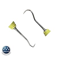 Vista 2 de Osung Dental, raspador dental de hoz, raspador dental universal con mango de plástico, removedor de placa para dientes, removedor de placa dura