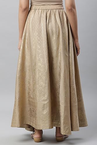 Image of Aurelia Women Polyester Printed Strechable Maxi Skirt | Ankle Length Skirt