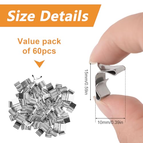 MOROBOR 60PCS Gutter Hooks - Small Galvanized Clips for Hanging Outdoor Lights Christmas Lights, Roof Hooks for Festival Decoration - Image 2