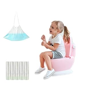 100 Pack Potty Chair Liners with Drawstring, Portable Potty Bags Potty Training Bags Potty Liners, Potty Refill Liners…