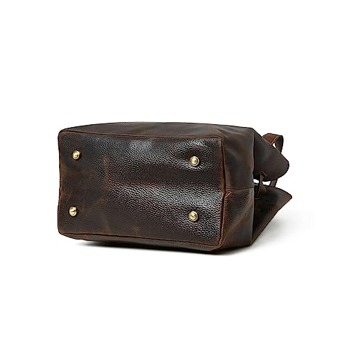 ADYAN Women's Shoulder Bag Full Grain Leather Handbags Vintage Handmade Leather Tote Purse- Brown Leather purses4