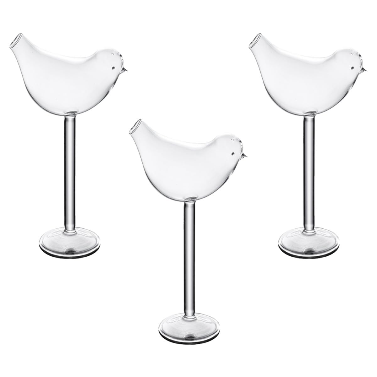 Verres à vin en verre d'oiseau anti-monotonie pour surprendre vos invités au dîner说明