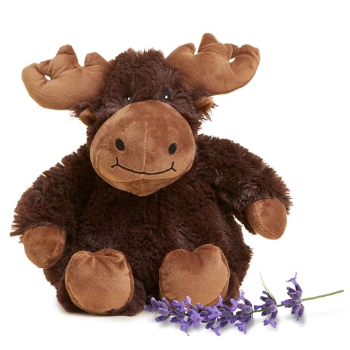 Image of warmies Microwavable & Weighted Stuffed Animals, Moose - Heated Stuffed Animal Plushie for Warmth & Comfort - Cute Soft Plush Toys for Adults & Children (Boys, Girls, Babies & Toddlers)