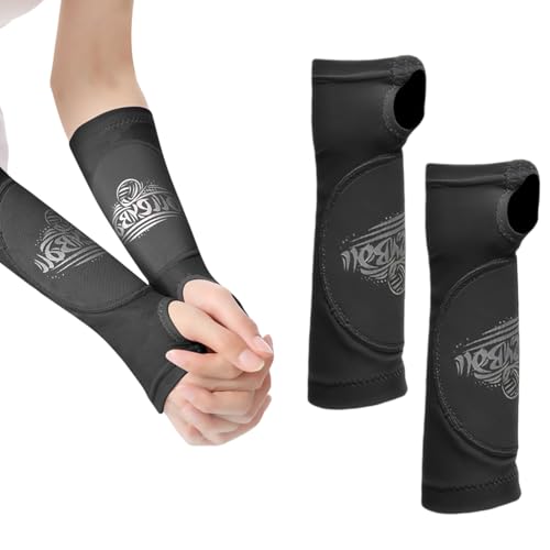 Laralily 1 Par Manguitos Voleibol Niña Manguitos Voleibol Mujer Mangas Voleibol Accesorios Entrenamiento Voleibol con Soporte Muñeca Ajustado con Protector Antebrazo