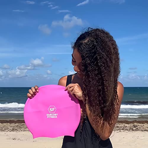 Sargoby Fitness Dreadlocks swimming cap Designed for voluminous and bulky hairstyles like Braids Dreads Locs - Image 3