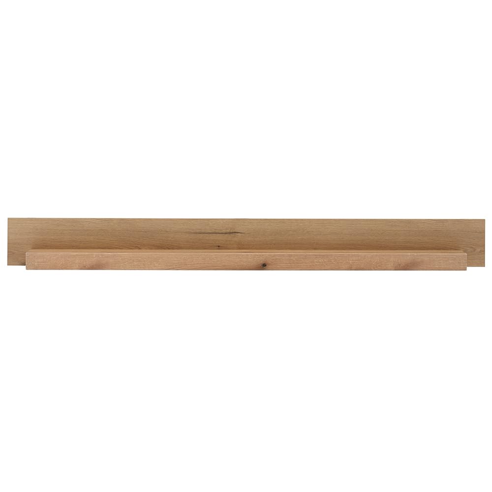 Lomadox Wandregal 200 cm breit Wandboard Hängeregal Regal in Eiche mit 1 Ablageboden