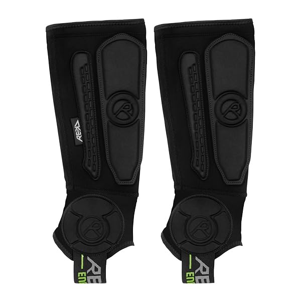 REKD Energy Covert - Protectores de impacto para espinillas y tobillos, con espuma energética exclusiva para una protección superior contra impactos, cómodo ajuste delgado, perfecto para BMX,