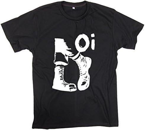 Finewear Unisex Oi! Punk Rock Skinhead Glam Nice Black Tee Shirts (XL)