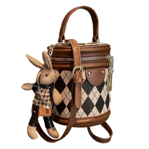 Bolso para colgar – elegante bolso de PU bolso de hombro multifuncional, diseño de correa ajustable, de transporte ligera, cremallera de | Perfecto para las compras diarias, Brown