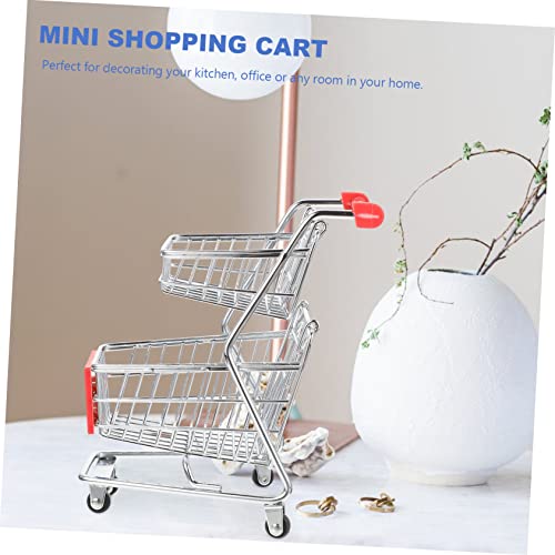 VICASKY Mini Carrinho De Compras Carrinho De Compras Brinquedo Grande Cesta De Presente Pequenos Rec