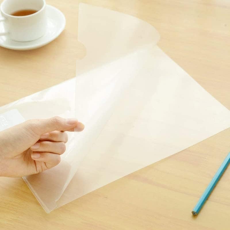 Image of Pack of 5 L-Type Transparent A4 Size Document Sleeve Project Document Holder Plastic Folder for Document Paper Certificate - 5 Pieces for Multipurpose Use