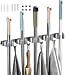 Bosszi Smiling Twins Broom Holder Mop Holder, SUS 304 Stainless Steel Brushed & Non-Slip Silicone Self-Adhesive Mounted Storage Racks with Human Body Spring Clip Design for Holding Tools (2-Pack)