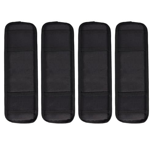 4pcs Tie Down Strap Protective Sleeves, 12x4in Oxford Premium Universal Ratchet Straps Protective Covers for Boat Trailers Jetski Yacht (Black)