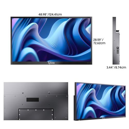 SYLVOX 55 Zoll Outdoor TV,4K Ultra HD Google Smart TV, 1000 nits Draußen Fernseher Google Voice,Bildschirmspiegelung, IP55 Wasserdicht, HBBTV, 60Hz. WLAN. DVB-/S2/T2 Partial Sun (Deck Pro 2.0) – Bild 3