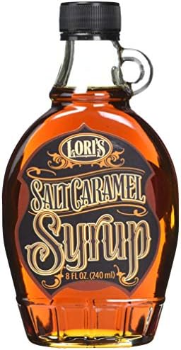 The French Connection LLC Lori's Salt Caramel Syrup | Mouthwatering Vanilla Maple Syrup Made With 4 Ingredients | Fantastic Gourmet Pancake Syrup, Coffee Syrup, Sugar Replacement Sweetener (8 oz)