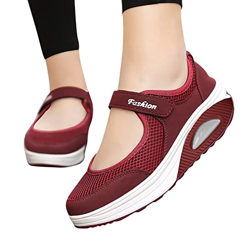 Air Sneakers - Zapatillas deportivas para mujer, transpirables, con malla para la boca, para correr, gimnasio, fitness, ortopédicas, para diabéticos, caminar, zapatillas deportivas de malla con