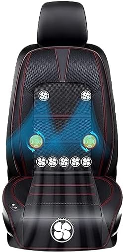 AZOD Cooling Car Seat Cushion, Fans and Adjustable Speeds Ventilated Seat Cushion with Massage and Automatic Function Car Seat Cooling Pad Air Conditioned Seat Cooler 12V