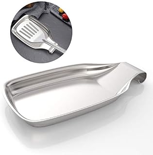 Spoon Rest for Stove Top, Amytalk 8 X 4 Inch Large Stainless Steel