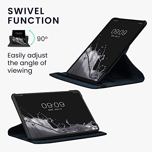 Kwmobile Rotating Case Compatible With Huawei Matepad Pro 12.6 (2021) - Case Pu Leather Tablet Cover With Stand - Dark Blue #TOP3