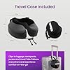 Cabeau Evolution S3 Travel Pillow - Memory Foam Neck Pillow for Airplane and Long Flights with Seat Straps for Head and Neck Support, 360 Degree Support (Steel Grey)