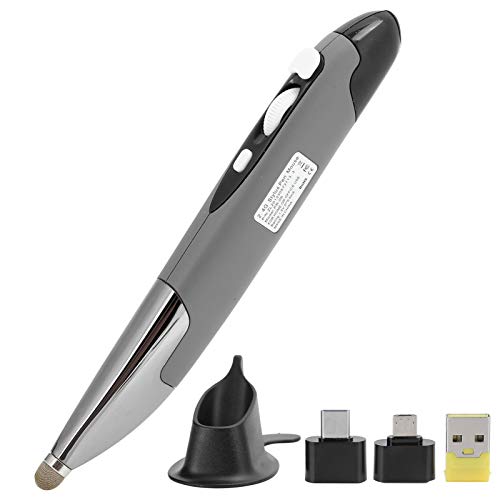 2,4 G kabellose optische Bluetooth-Stift-Maus, Tragbare Handschrift-Stift-Maus USB-wiederaufladbare 3-stufige CPI-Anpassung Pocket-Pen-Maus für Telefon Laptop Cover