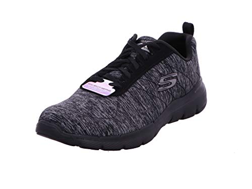 Skechers Flex Appeal 3.0-Insiders, Zapatillas Mujer, Gris (BKCC Black & Gray Mesh/Black...