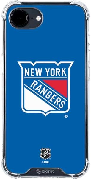 Skinit Clear Phone Case Compatible with iPhone 16e - Officially Licensed NHL New York Rangers Frozen Design
