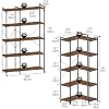 YITAHOME Libreria Angolare A 6 Ripiani Con Luci LED – Bianca, A Forma Di L, Per Soggiorno, Ufficio E Camera Da Letto (64x41,5x159,5 Cm)