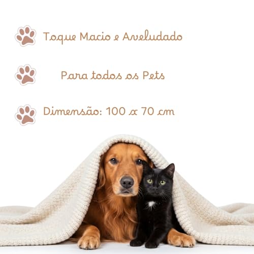 Kit 2 Mantas Pets - Conforto Macio E Quente Para Seu Gato E Cachorro, Cobertor Pet, Ideal Para Cama