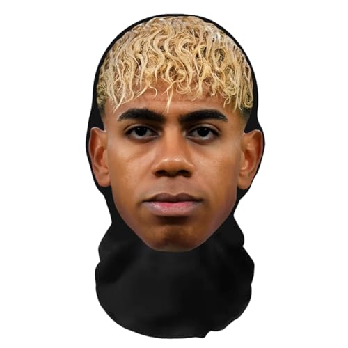 Aristo Solutions Lifelike 3D Printing Full Face Mask, Breathable, Lightweight and Comfortable, Great for Cosplay, Parties, Halloween, Carnival and Events, Lamine Yamal, Barcelona