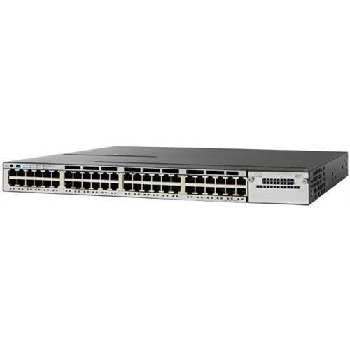Cisco Catalyst 3750X-48T-S Layer 3 Switch - 48 Ports - Manageable - 48 x RJ-45 - Stack Port - 1 x Expansion Slots - 10/100/1000Base-T - Rack-mountable - WS-C3750X-48T-S