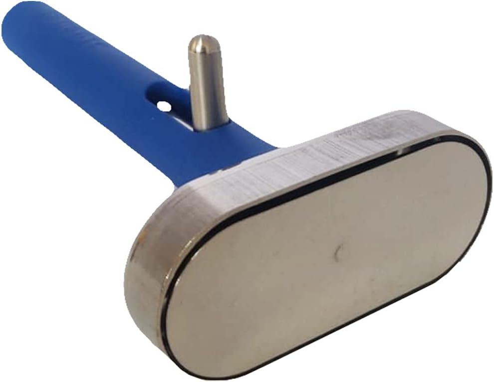 Falafel Maker Stainless steel 18/10, Oval Bowl, Blue Plastic Handle, Demountable for Easy Cleaning