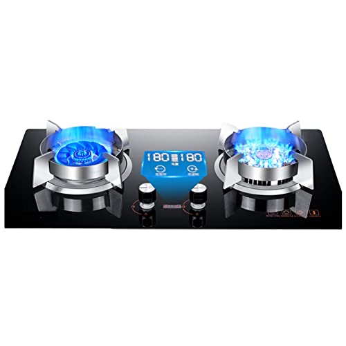 Cuisinière À Gaz 75 Cm, 2 Brûleurs, 4,5/7,2 KW, 9 Cavités, Feu Élevé, Double Face, Minuterie Indépendante, Support De Casserole En Acier Inoxydable(Style 1,NG)