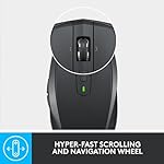 Logitech MX Anywhere 2S Bluetooth Edition Wireless Mouse - Use On Any Surface, Hyper-Fast Scrolling, Rechargeable, Control Up to 3 Apple Mac and Windows Computers and Laptops - Image 4