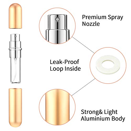 Boao 40 Pcs Refillable Perfume Atomizer Perfume Bottle Travel Bulk Portable Mini 5 ml Spray Bottle Compatible with Dispenser Pump Transfer Tool for Cruise Travel Outgoing3