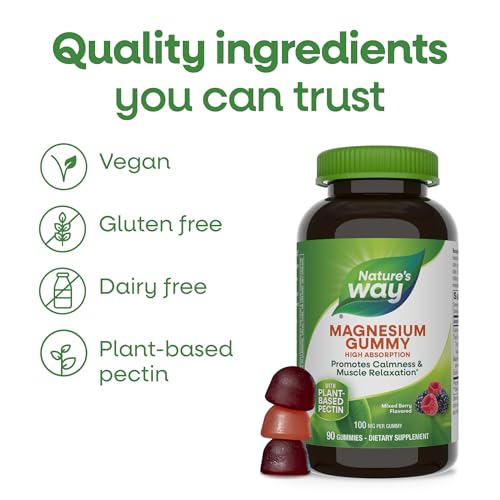 Nature’s Way Magnesium Gummies, 100 mg Magnesium per Gummy, 90 ct - image 4