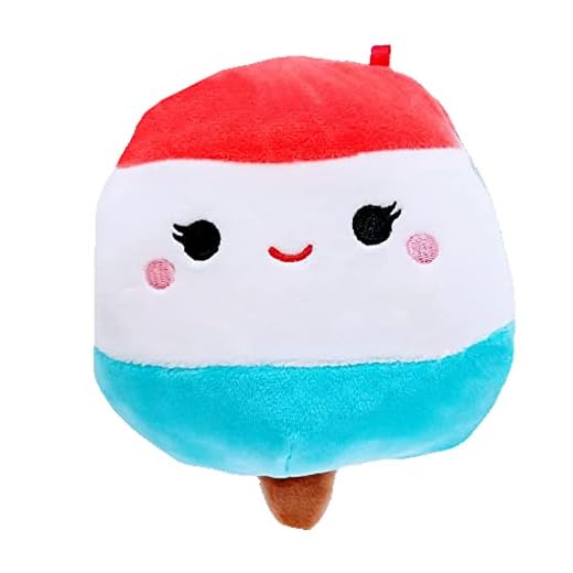 Squishmallows Oficial Kellytoy Food Squad Plush Toys Soft Plush Animal (5 Inch, Lelila Popsicle)