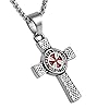 AsAlways Stainless Steel Knights Cross Templar Eternal Celtic Irish Knot Pendant Necklace, 22+2 Inch Chain (Sliver) #2