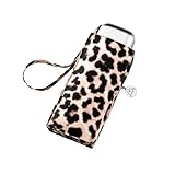 Fulton Tiny Umbrella, Classic Leopard Print, Ultra Compact, Lightweight Wind Resistant Frame