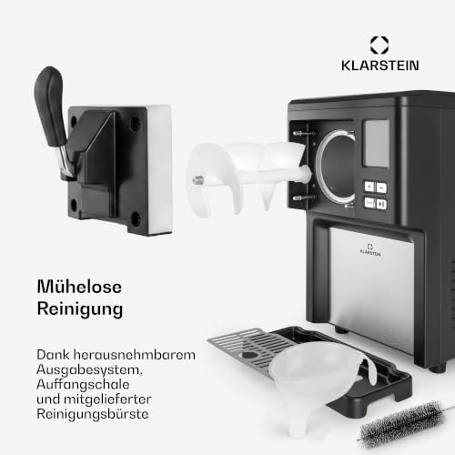 Foto von Klarstein Sweet Sundae Softeismaschine – selbstkühlender Kompressor, ohne Vorgefrieren, 1,5 l, Kühlhaltefunktion, digitaler Timer, schwarz