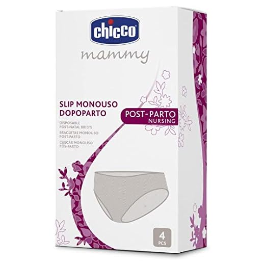 Chicco Slip Monouso Dopoparto in Tessuto Non Tessuto, Beige, 4 confezioni