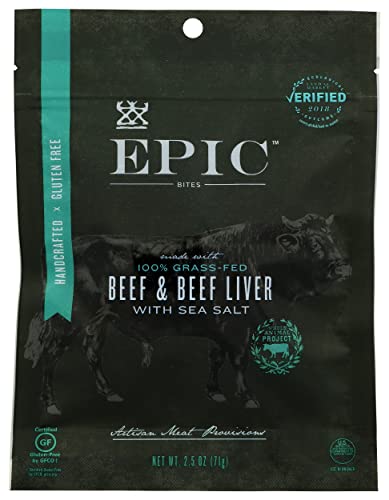 Epic Provisions Sea Salt Beef & Beef Liver Bites, 2.5 Oz #TOP2