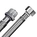 BERGFELD 3/8" AG x 1/2" IG x długość – wąż elastyczny wąż pancerny, elastyczny wąż przyłączeniowy do kranu, zaworu narożnego, umywalki, armatury kuchennej, łazienki, WC, spłuczki ogrodowej – dł.: 50 cm
