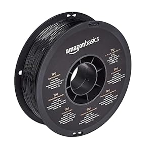 Amazon Basics 3D-Drucker-Filament aus TPU-Kunststoff, 1.75 mm, 1-kg-Spule, Schwarz