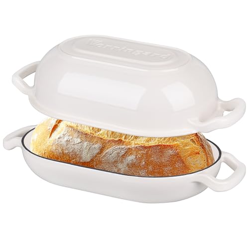 VORRINGARD Enameled Cast Iron Sourdough Bread Oven, Dutch Oven, Loaf Cast Iron Bread Pan for...