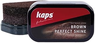 Shoe Polish Sponge Gives Instant Gloss, For Leather Shoes Boots Bags, Kaps Perfect Shine, (Black)
