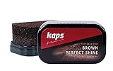 Schwamm zur Schuhpolitur für Sofortigen Glanz, Für Schuhe, Stiefel und Taschen aus Leder, Kaps Perfect Shine, (Braun)