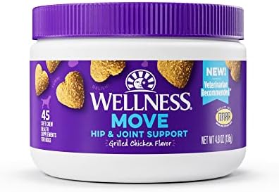 Wellness Grilled Chicken Flavored Soft Chews Hip & Joint Health Supplements for Dogs, 45 Count Wellness Grilled Chicken Flavored Soft Chews Hip & Joint Health Supplements for Dogs, 45 Count