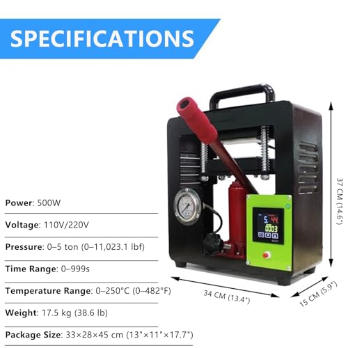 Prensa térmica hidráulica portátil 10 toneladas 600 W miniatura 3