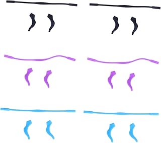 Beavorty 6 Set Eyeglass Retainer Glasses Cord Lanyard Eyeglasses Holder Ear Grip Hooks Eyewear Anti-Slip Glasses Sleeve Retainer Eyeglasses Tips Sunglass Strap Child Boxed Tape